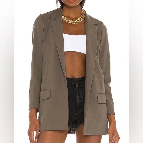 ALEIDA LIGHTWEIGHT TRI BLAZER Khaki Green size 8 - Picture 2 of 9